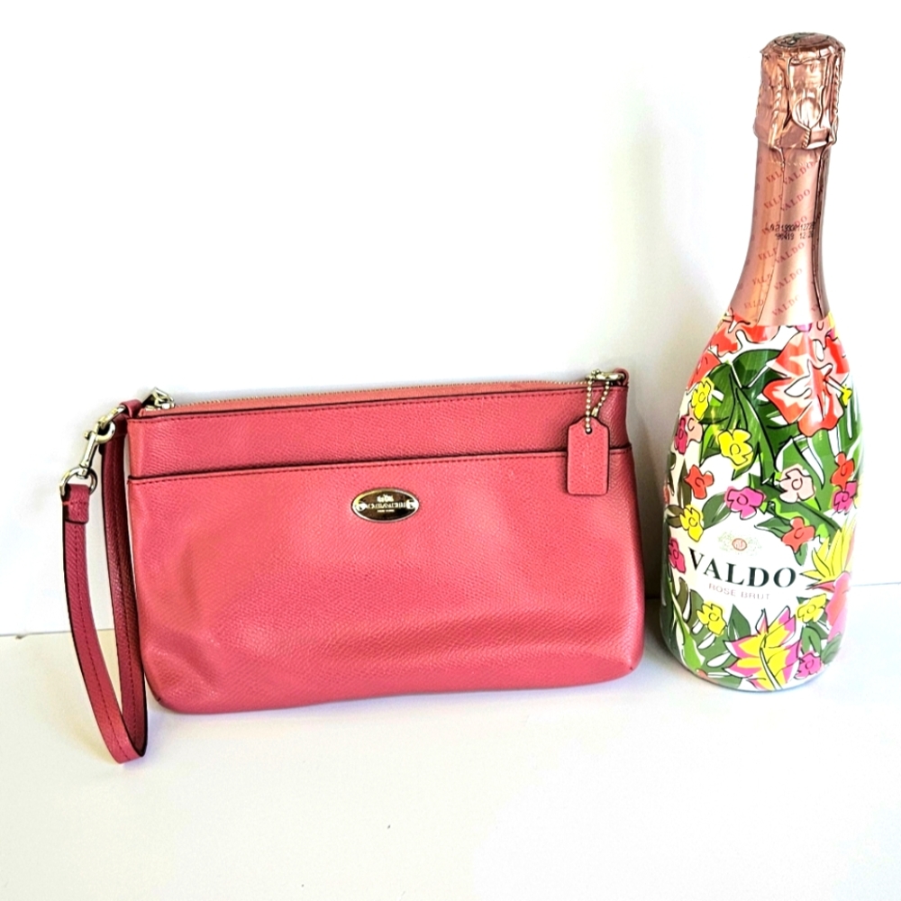 Coach Clutch Pink Leather Women's Bag